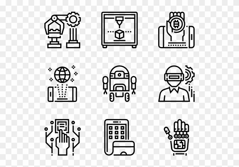 Future Technology - Manufacturing Icons Clipart #3650423