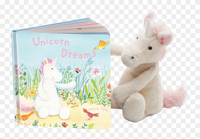Jellycat Bashful Unicorn With Unicorn Dreams Children's - Stuffed Toy Clipart #3650524