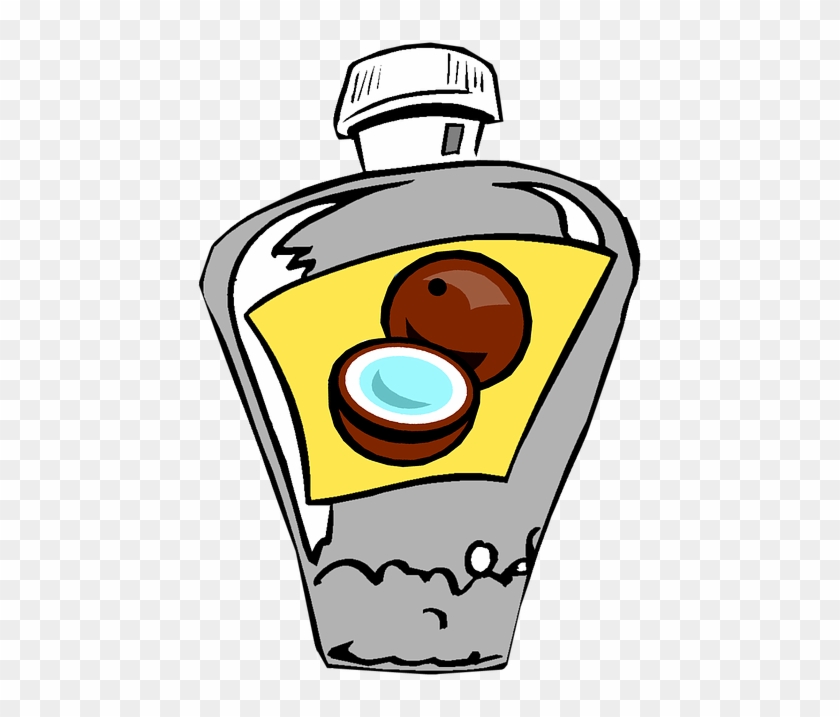 Coconut Oil Oil Coconut Bottle Vegetable Oil - Perfume Bottle Clip Art - Png Download #3650987