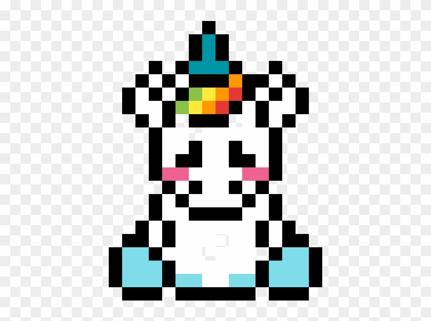 Featured image of post Cute Easy Pixel Art Unicorn - White horse with purple magic horn and blue cute hair.