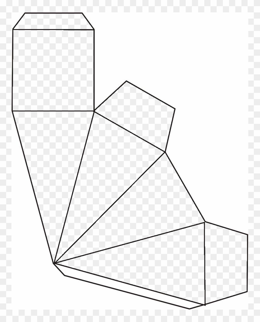 Molde Piramide Png - Caixa Piramide Molde Clipart