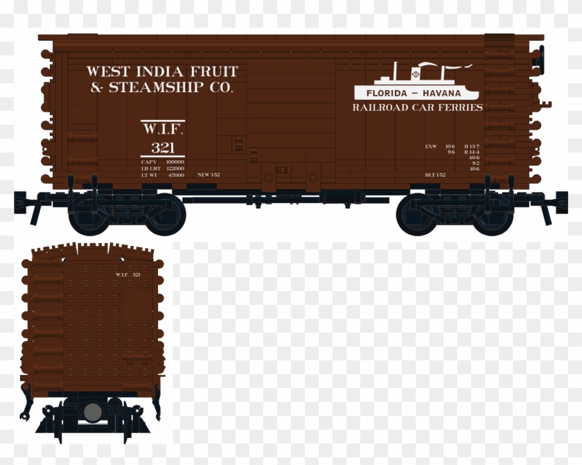 West India Fruit & Steamship Company Decals - Union Pacific 40ft Boxcar Clipart