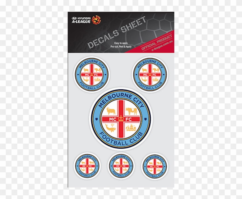 Melbourne City A-league Uv Car Decals 7 Stickers Per - Womens Melbourne City Fc Clipart