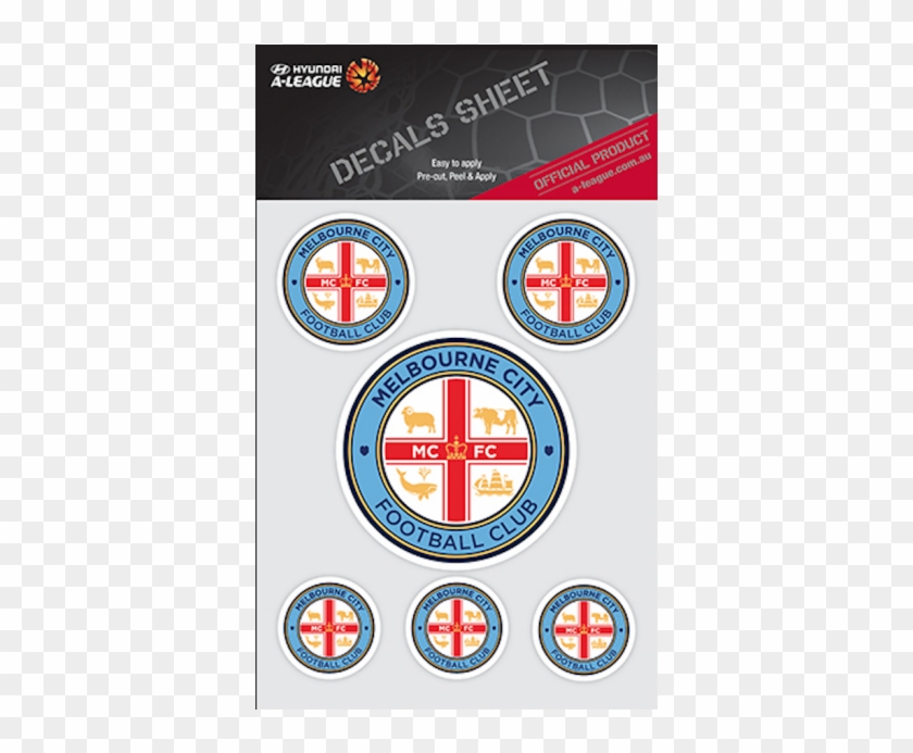Melbourne City A-league Uv Car Decals 7 Stickers Per - Womens Melbourne City Fc Clipart #3651352