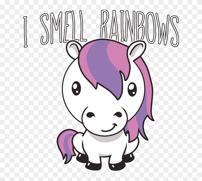 I Smell Rainbows Unicorn - Cartoon Clipart