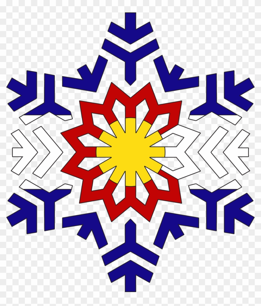 Og Blue Flag Flake Uv Weather Resistant Car Decal 9" - Snowflake 8 Bit Transparent Clipart #3651674
