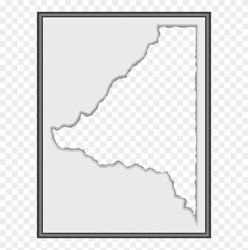 A Map Of Bradford With A Smooth, Dark Grey Frame And - Map Clipart #3652077