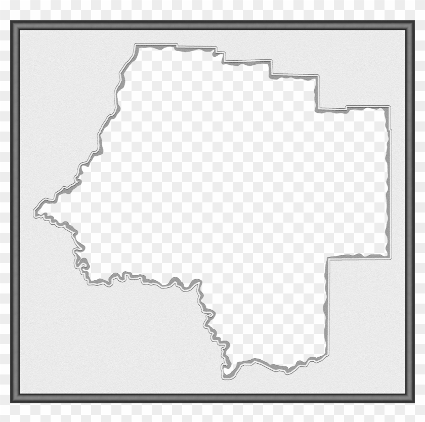 A Map Of Levy With A Smooth, Dark Grey Frame And A - Silhouette Clipart #3652109