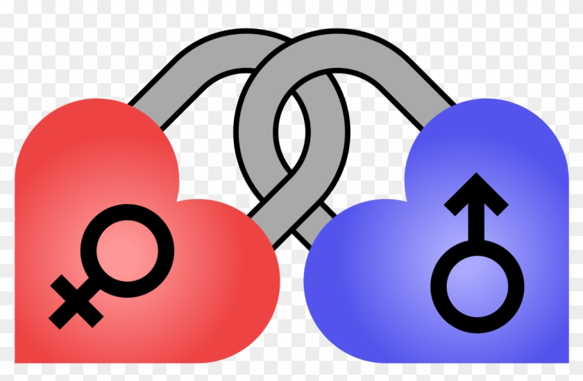 Heart Padlocks Female Male - Femalemale Clipart