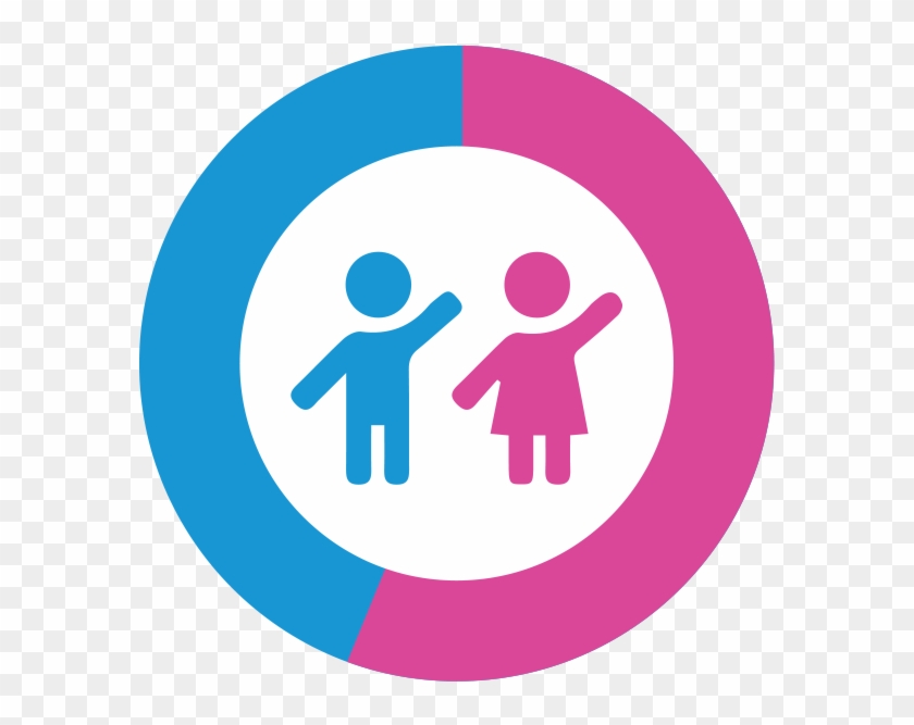 53% Female 46% Male - Gender Icon Gif Png Clipart