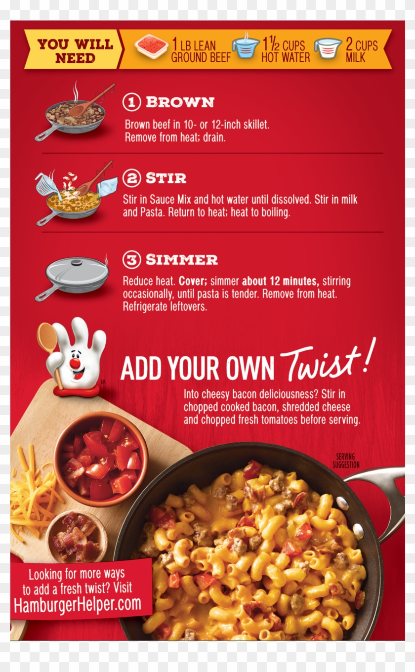 Hamburger Helper Cheeseburger Macaroni Hamburger Helper - Hamburger Helper Stroganoff Back Of Box Clipart