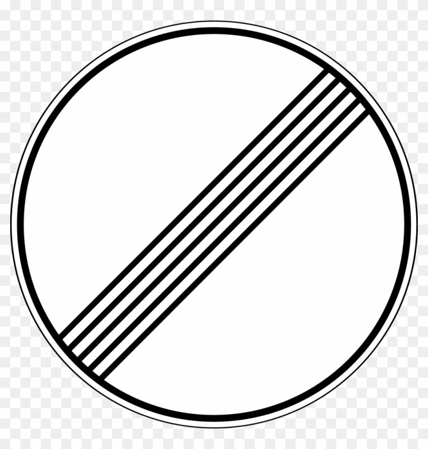 31 Russian Road Sign - Конец Зоны Ограничения Максимальной Скорости Clipart