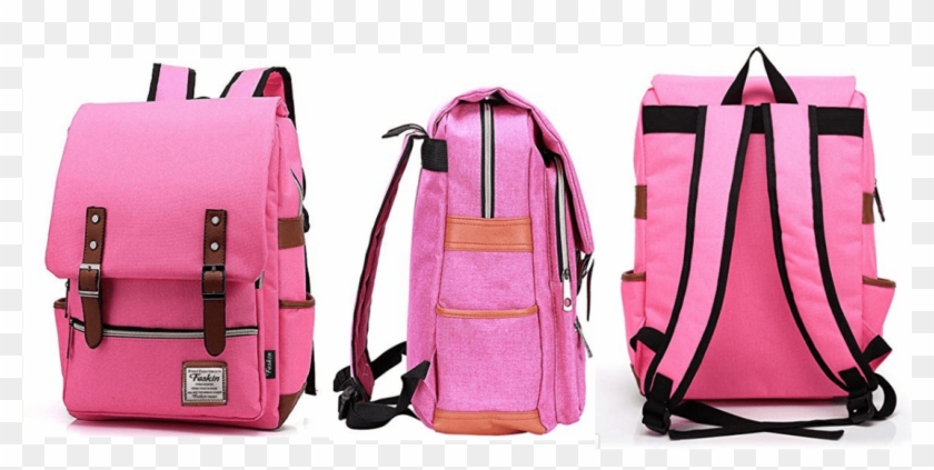 Pink Durable Feskin Back To School Backpack - Backpack Clipart #3653644