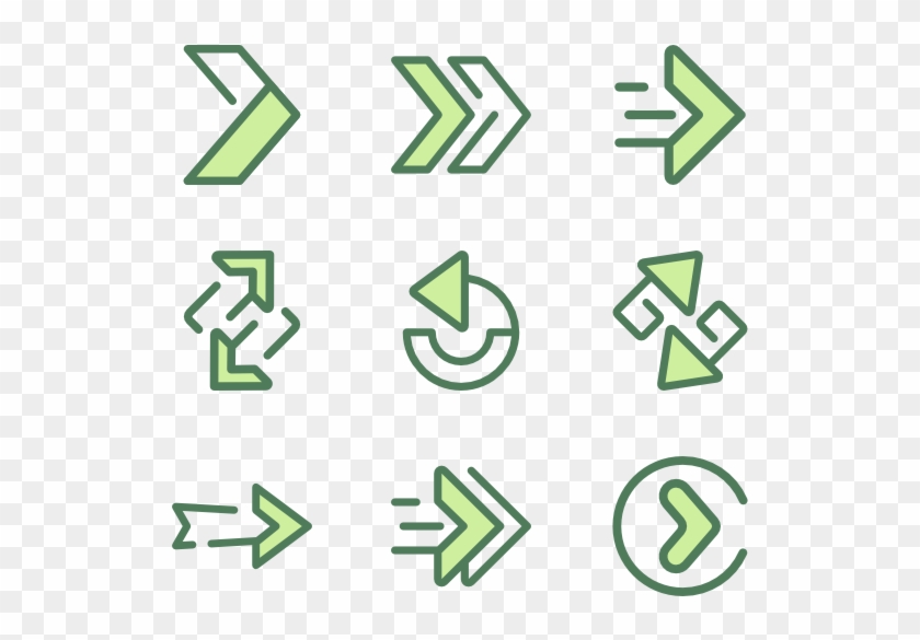Arrows - Green Arrow Flat Icon Png Clipart