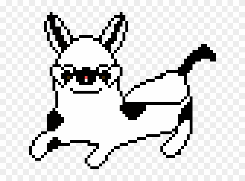 Dog With Heart Glasses - Line Art Clipart