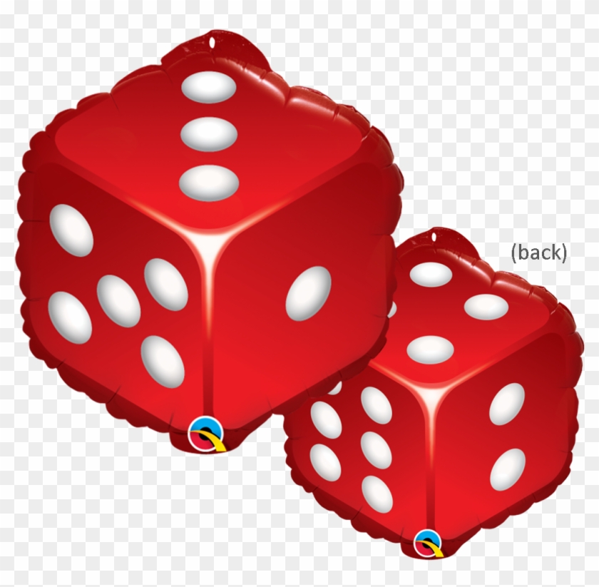 18" Casino Dice Foil Balloon - Balloon Clipart #3654762