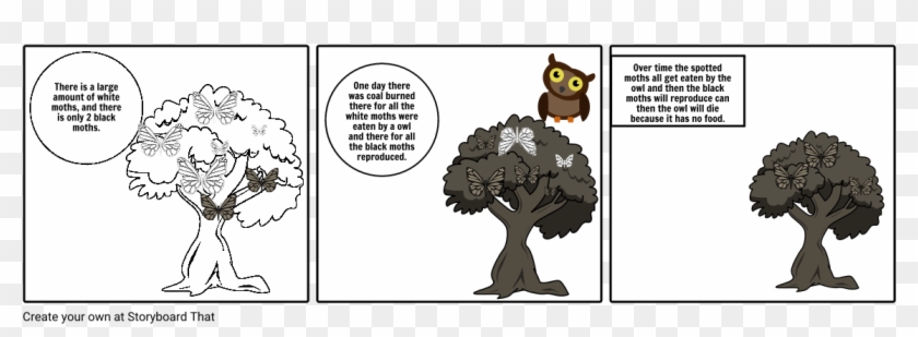 With And Black Moths - Cartoon Clipart