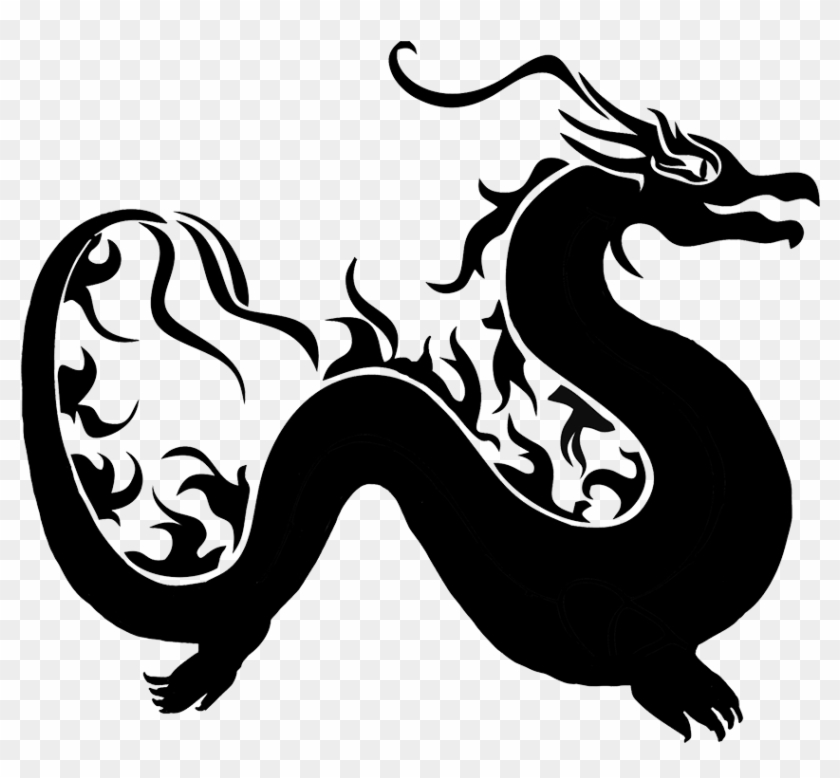 Great Pictures Of Cool Dragons - Asian Dragon Silhouette Png Clipart #3655096