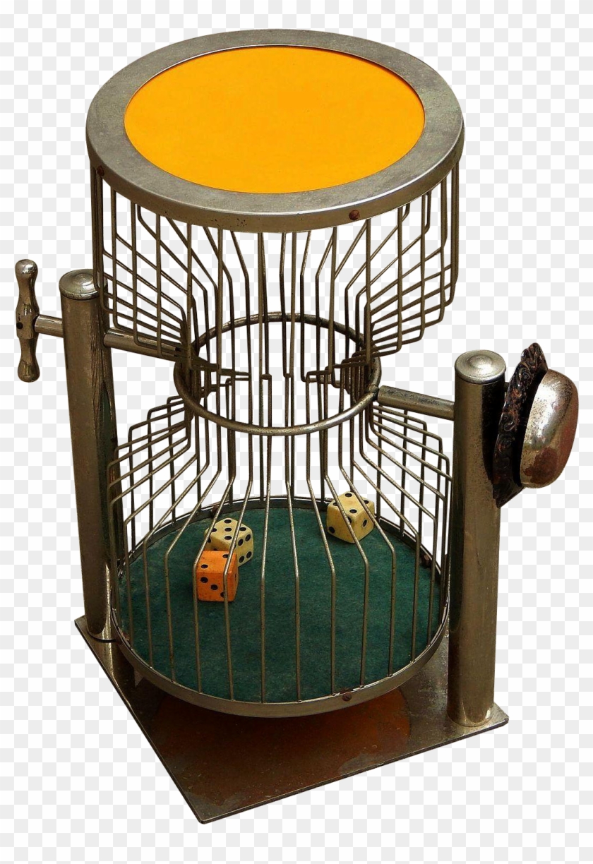 C1910 Antique Casino Cage Dice Game Large Chuck~a~luck - Cage Clipart #3655268
