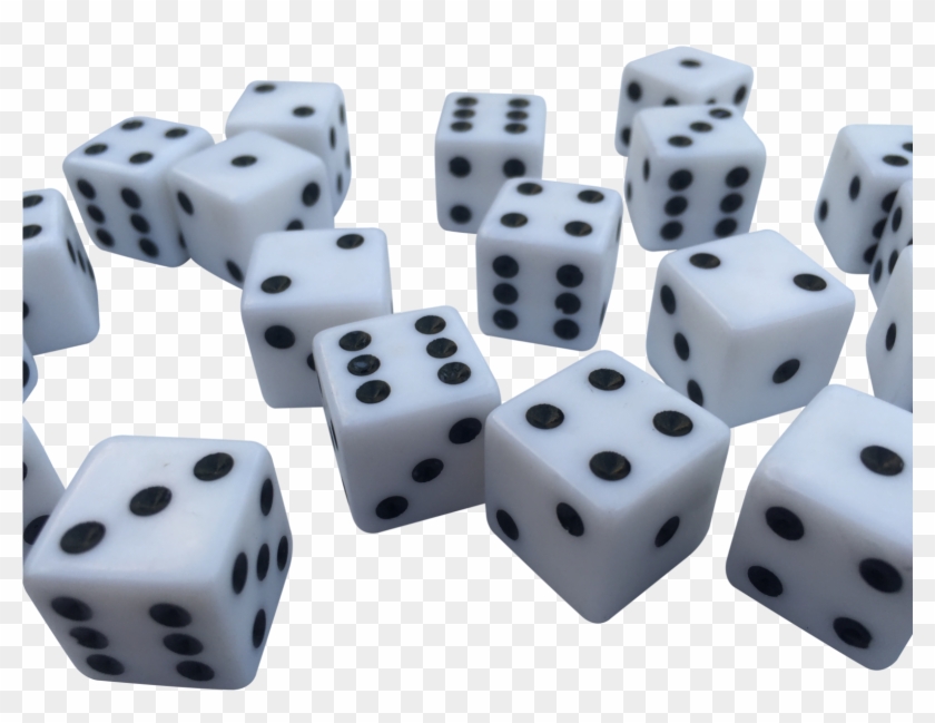 20 X Large Casino Style Six Sided White Dice 19mm Craps - Dice Game Clipart #3655324