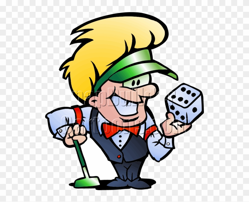 Casino Groupier Mascot Logo - Dessin De Croupier Clipart