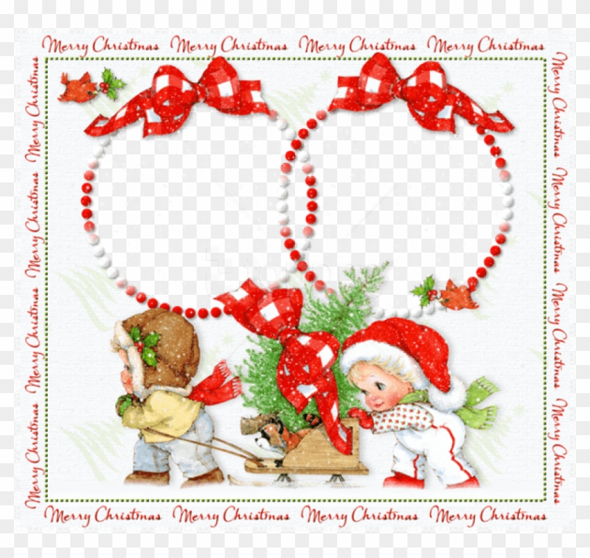Free Png Merry Christmas Snowy Photo Frame With Kids - Felicitaciones Fin De Año 2019 Clipart