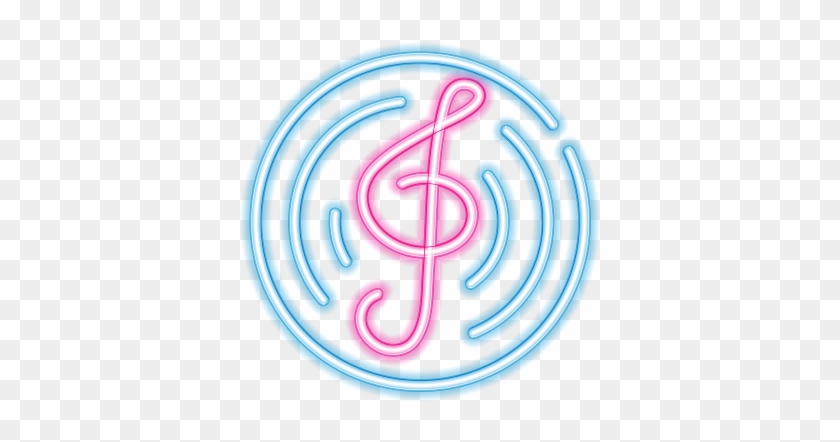 #neon #music #note #colorful #luminous #starlight #lensflare - Neon Note Png Clipart