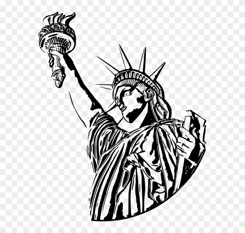 Liberty Statue America Patriotic Usa Independence - Us Dollar Coin Clipart