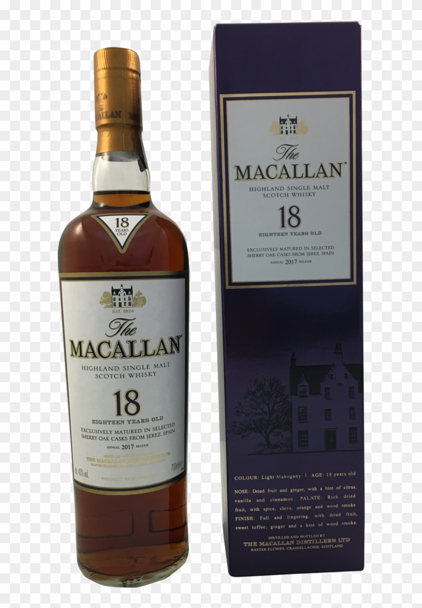 Macallan 18 Years Old 2017 Release - Single Malt Whisky Clipart