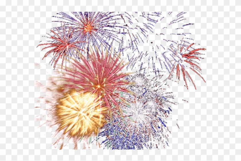 Happy New Year Fireworks Transparent Clipart