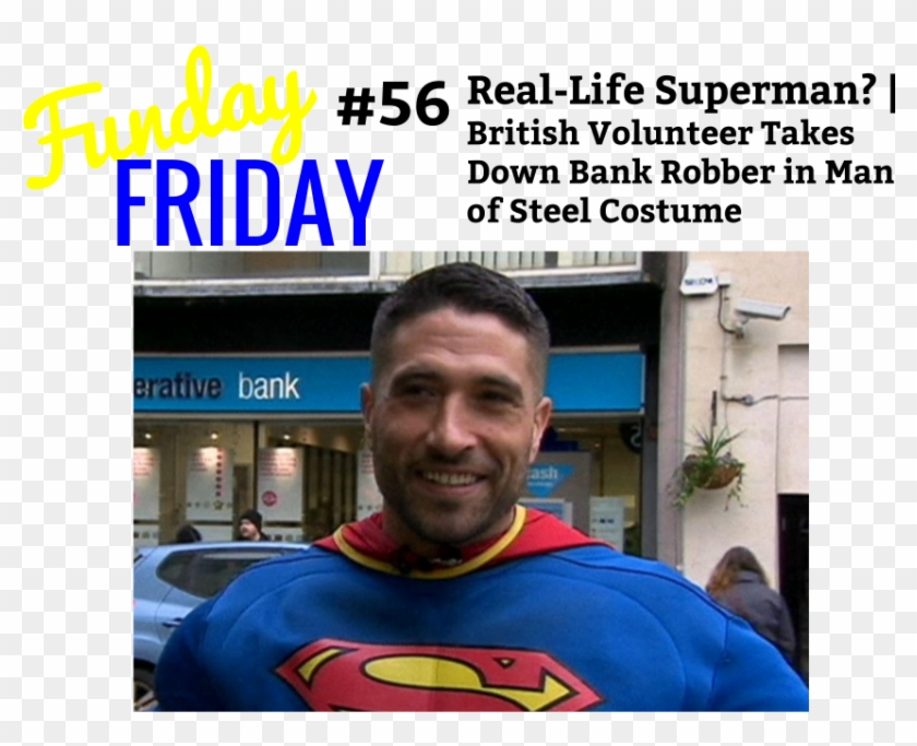 Faster Then A Jaywalking Child - Superman Stopping Bank Robbers Clipart #3656575