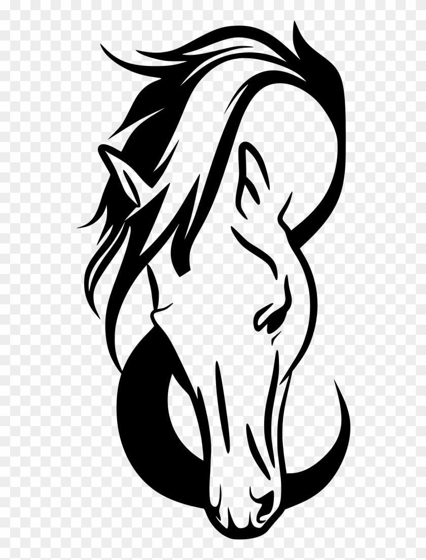 Download Png - Silhouette Horse Head Png Clipart