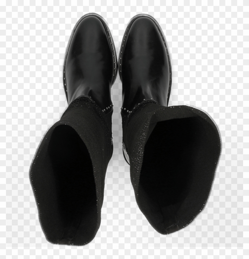 Boots Susan 52 Black Stafy Glitter Black Rivets - Boot Clipart #3656976