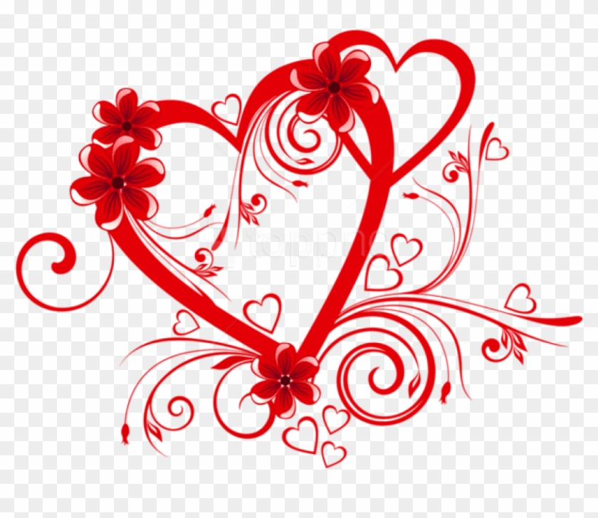 Free Png Heart With Flowers Png Images Transparent - Png Love Clipart #3657029