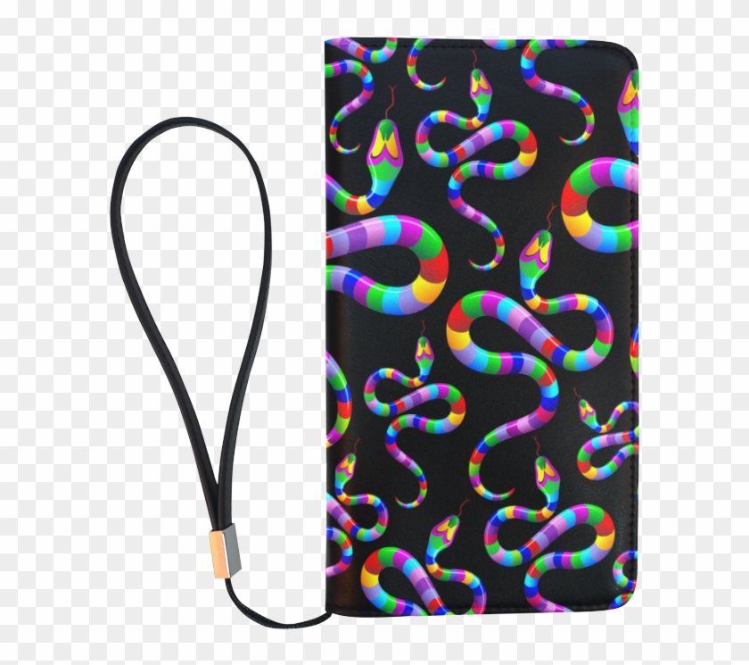 Snake Psychedelic Rainbow Colors Men's Clutch Purse - Illustration Clipart #3657317