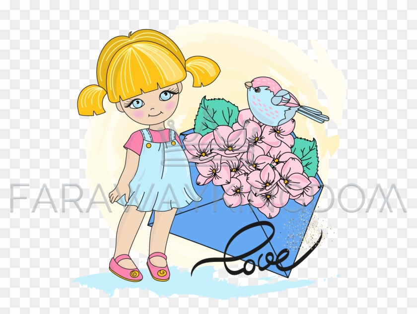 Happy Bird Valentine Day Children Vector Illustration - Cartoon Clipart #3657900