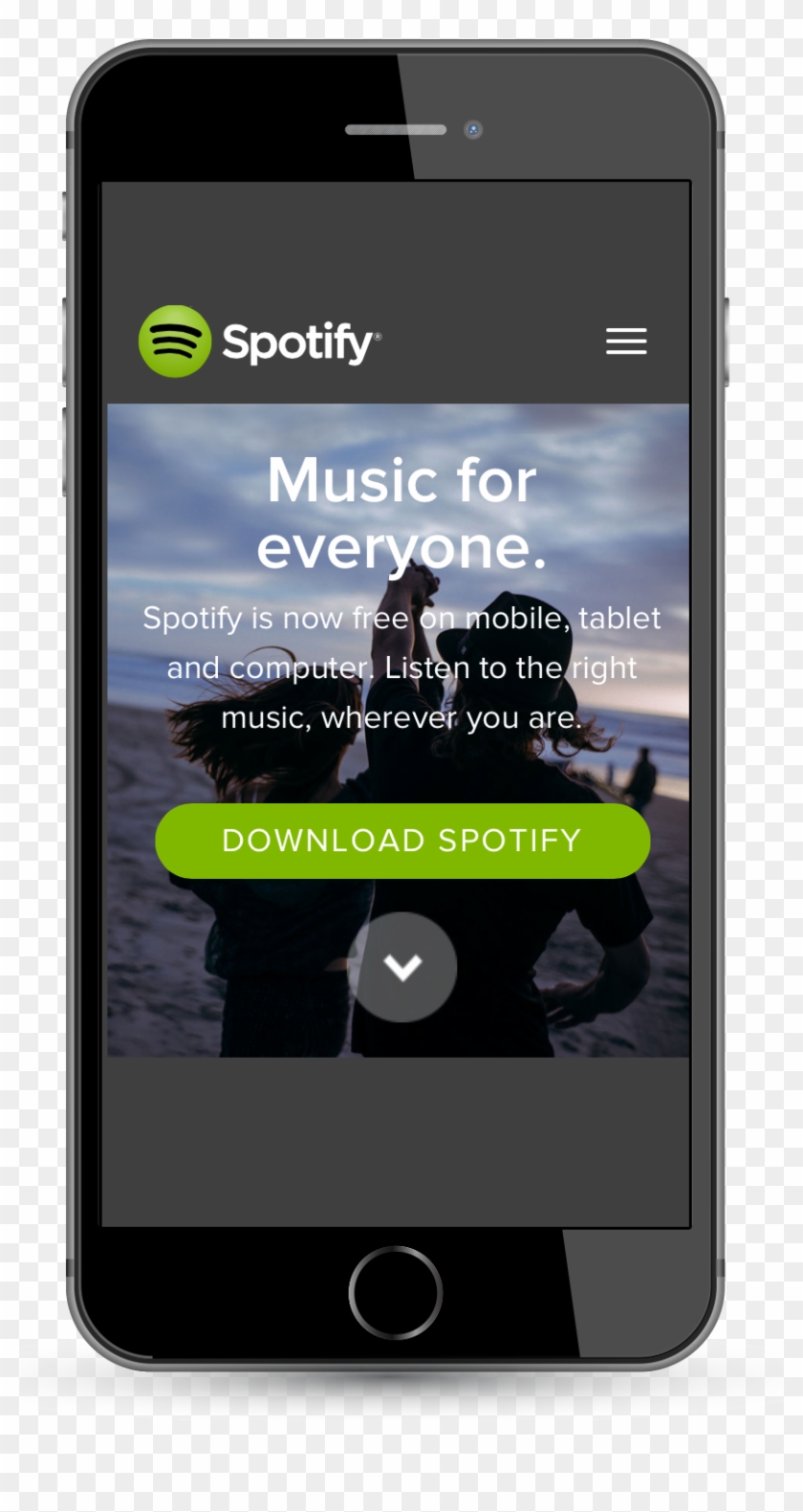 Spotify3-phone - Smartphone Clipart #3657944