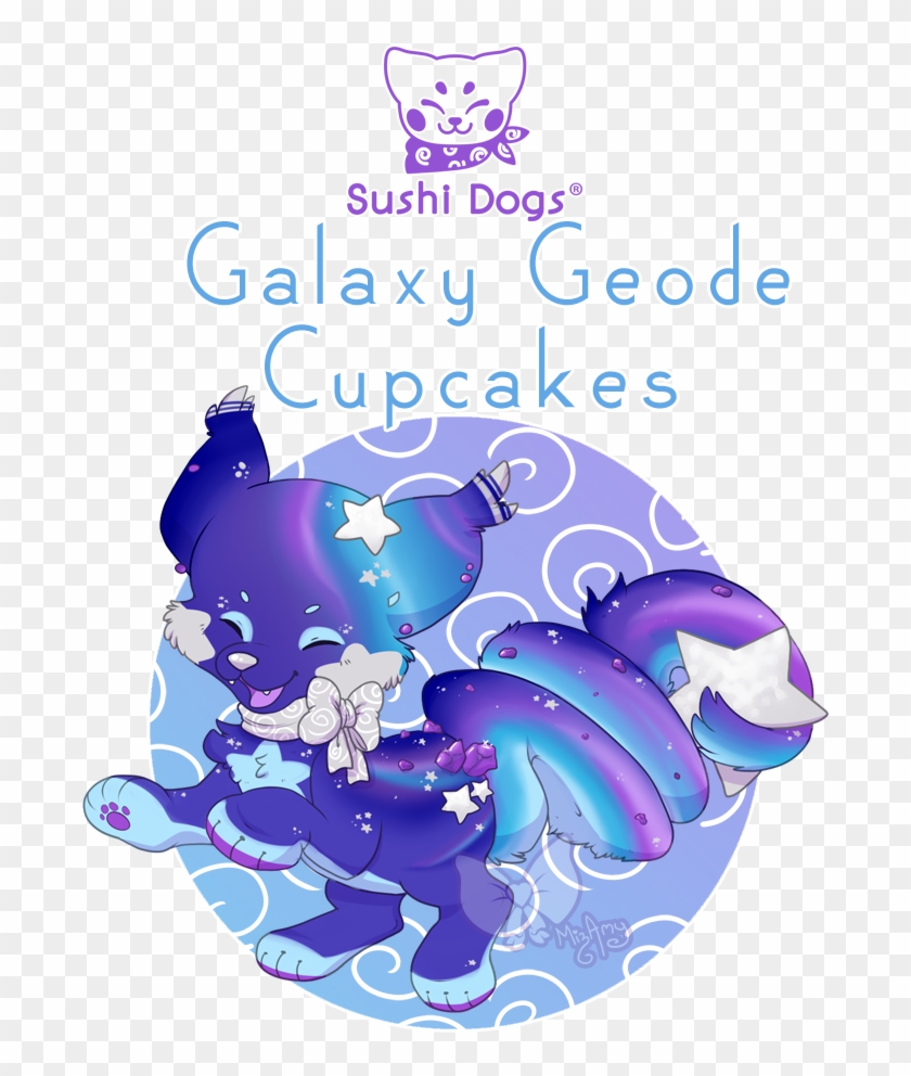 Clipart Cupcake Galaxy - Sushi Dog Witchpaws - Png Download #3657945