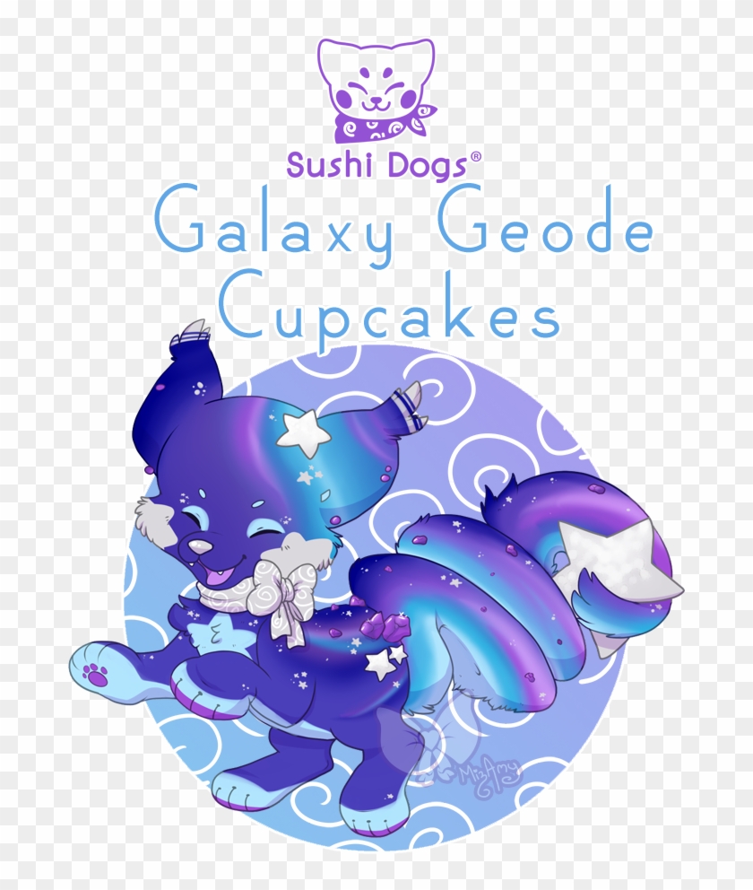 Clipart Cupcake Galaxy - Sushi Dog Witchpaws - Png Download