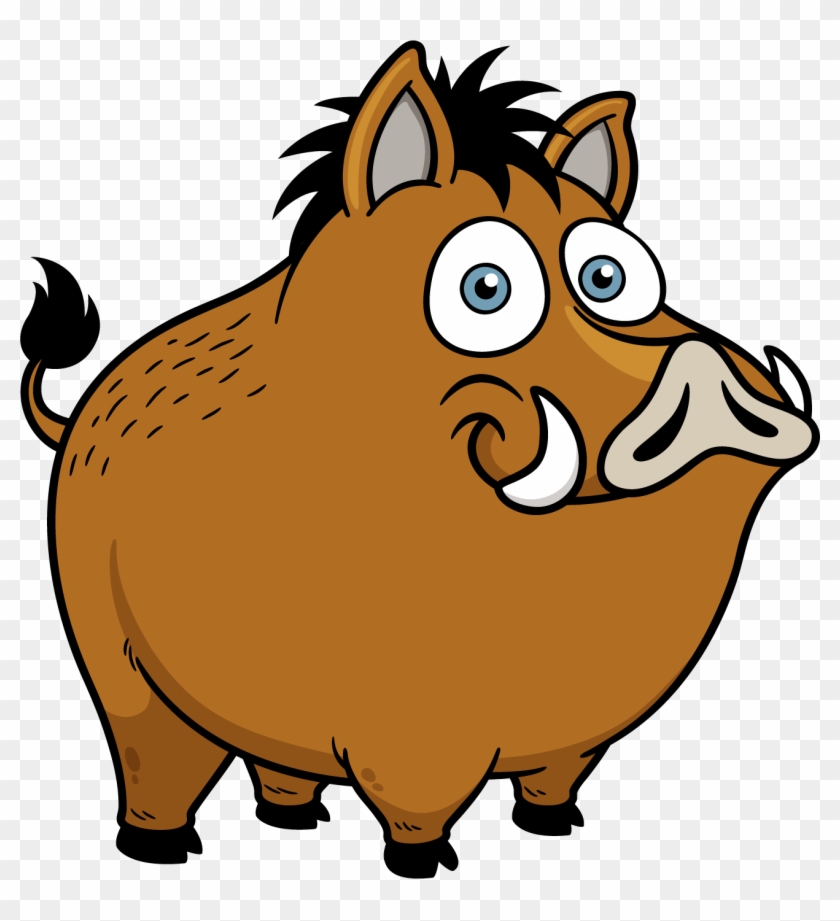 Pig, Cartoon, Royaltyfree, Wildlife, Carnivoran Png - Wild Pig Clipart Transparent Png #3658110