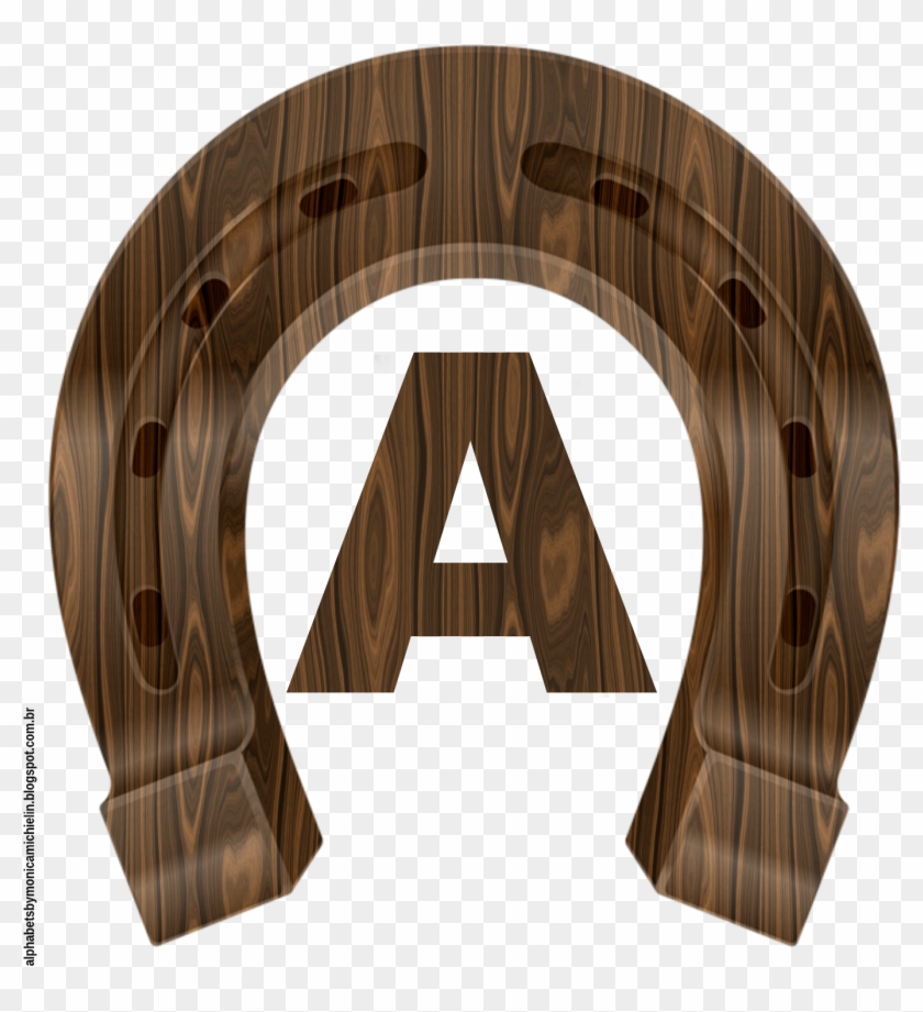 Ferradura De Cavalo Em Textura De Madeira Alfabeto - Tag Ferradura Png Clipart #3658160