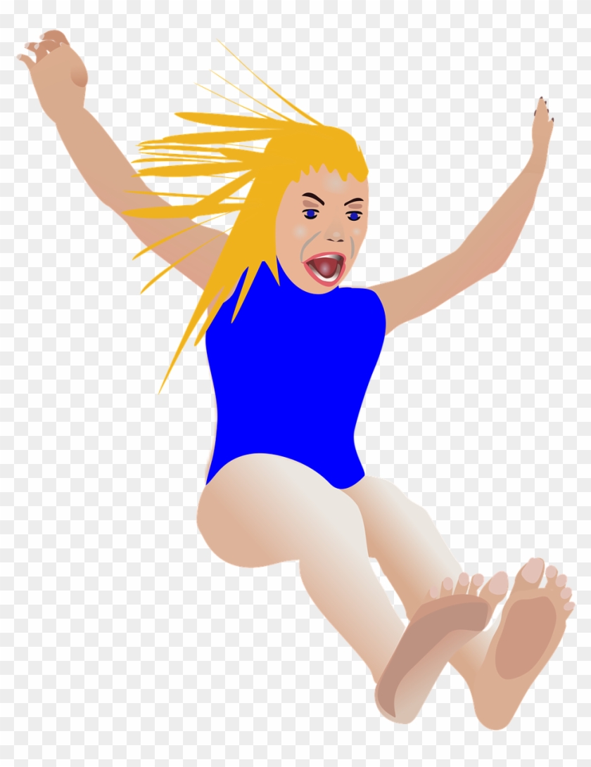 Girl Slide Swimming Pool - Person Slide Png Clipart #3658653