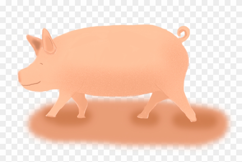Cartoon Pig Hand Drawn Animal Element Png And Psd - Domestic Pig Clipart #3658663