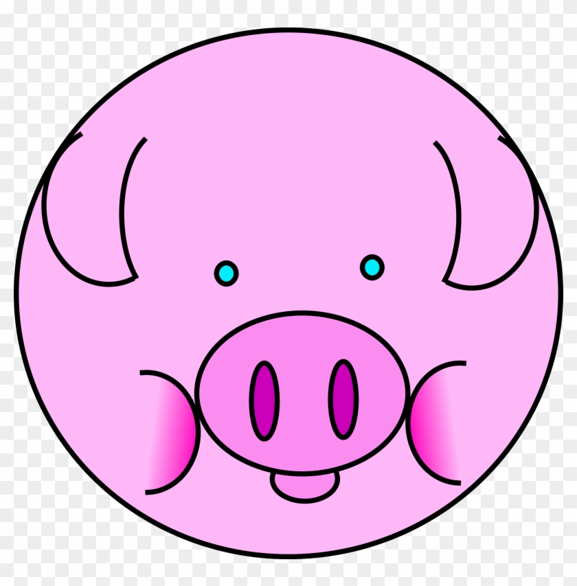 Pig Clipart Free Images - Round Pig Clipart - Png Download