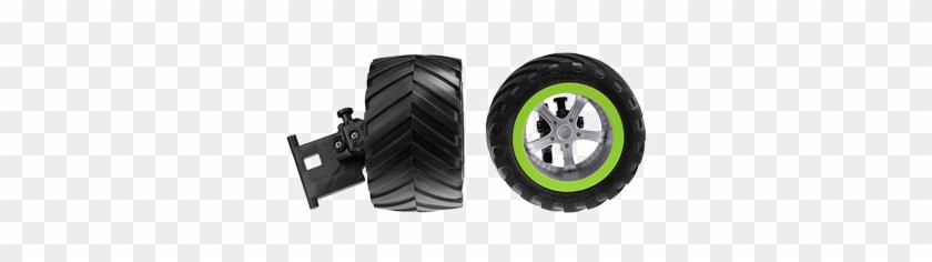 2 Front Wheels With Steering Axle For Green Splash - Tread Clipart