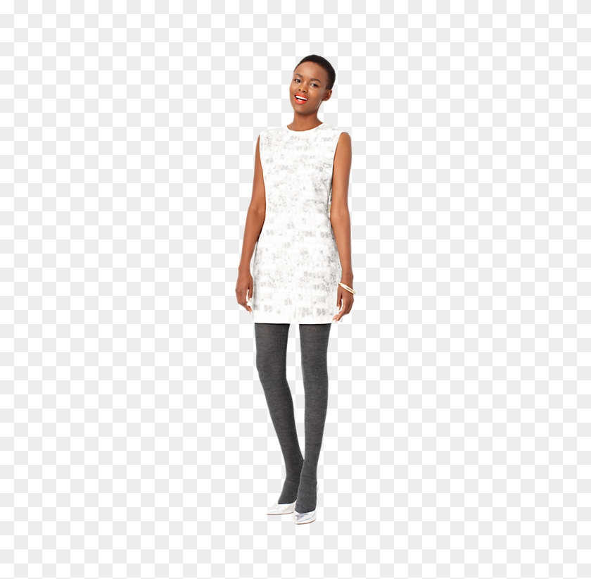 Zip-back Shift Dress In Grey Paint Spots - Leggings Clipart #3659426