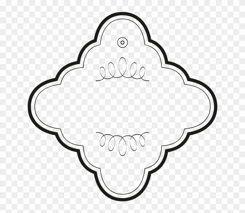 Ornament Frame - Line Art Clipart