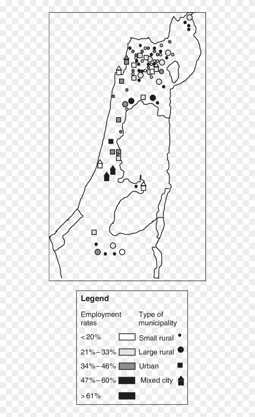 4 Distribution Of Employment Rates Within Arab And - Line Art Clipart