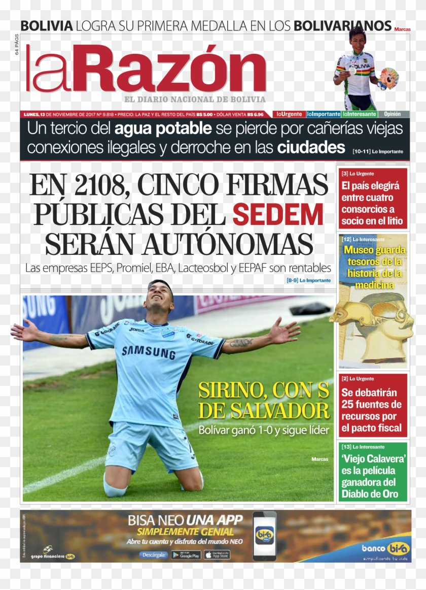 Bolivia La Razon Portada Noviembre 2017 Lrzfil20171113 - La Razon Clipart #3660096