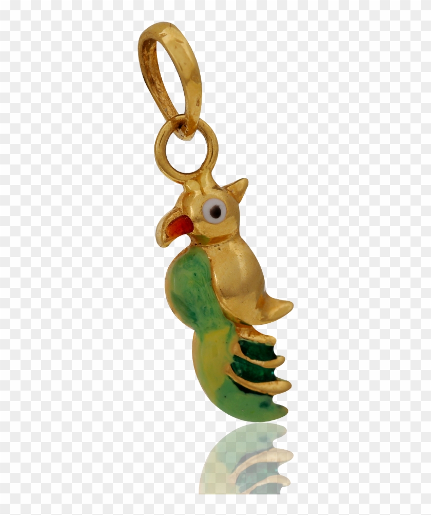 Colourful Parrot Enamel Gold Pendant - Pendant Clipart #3660242